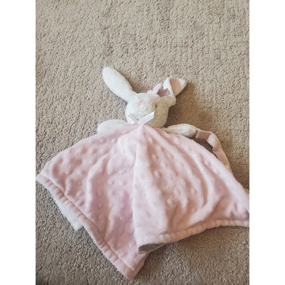 Blankets and Beyond Pink Bunny Lovey Lovie Snuggle Cuddle Blanket - Picture 1 of 4